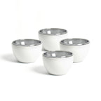Juego de 4 cuencos de porcelana - Blanco