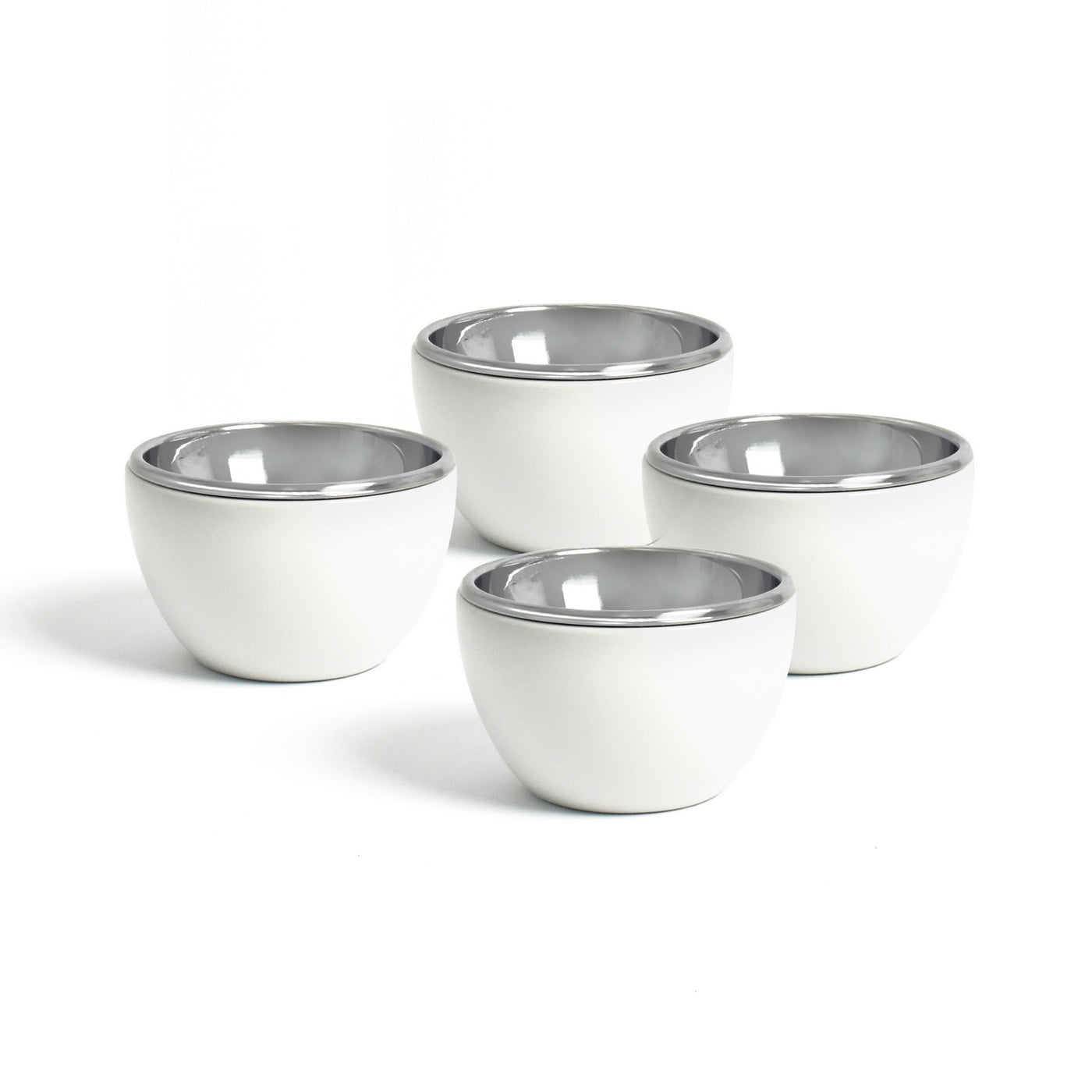 Juego de 4 cuencos de porcelana - Blanco