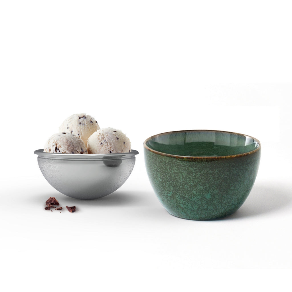 Juego de 4 cuencos de porcelana - Verde azur