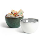 Juego de 4 cuencos de porcelana - Verde azur