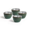 Juego de 4 cuencos de porcelana - Verde azur