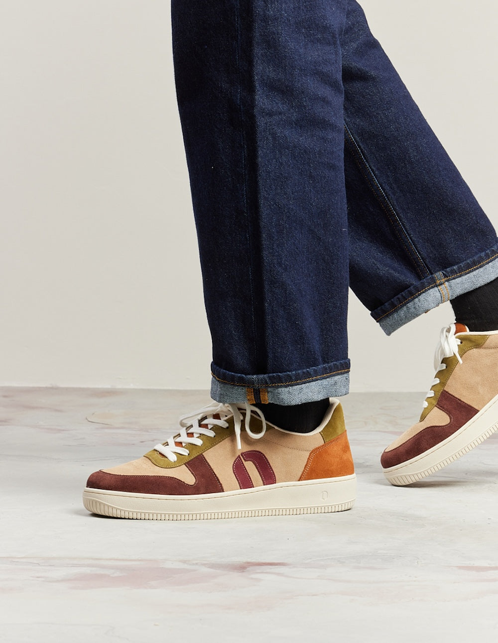 Baskets Basses Matthieu - Chocolat Beige Kaki Clair - Homme