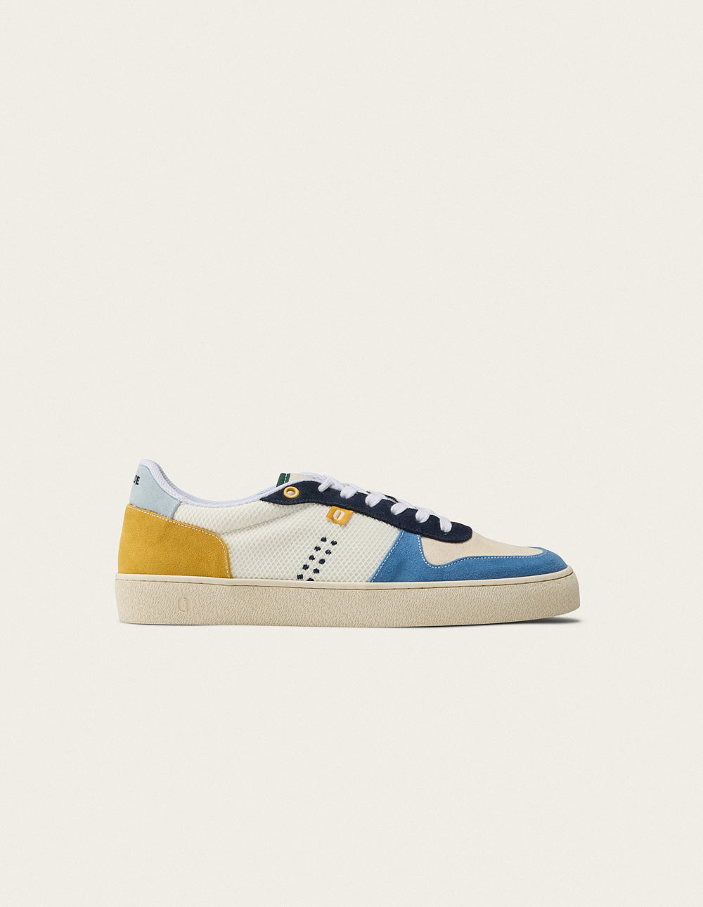 Baskets Basses Arthur - Bleu Ivoire Moutarde - Homme