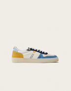 Baskets Basses Arthur - Bleu Ivoire Moutarde - Homme