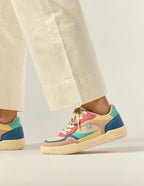Axelle Low-Top Sneakers - Light Pink Blue Beige - Women's