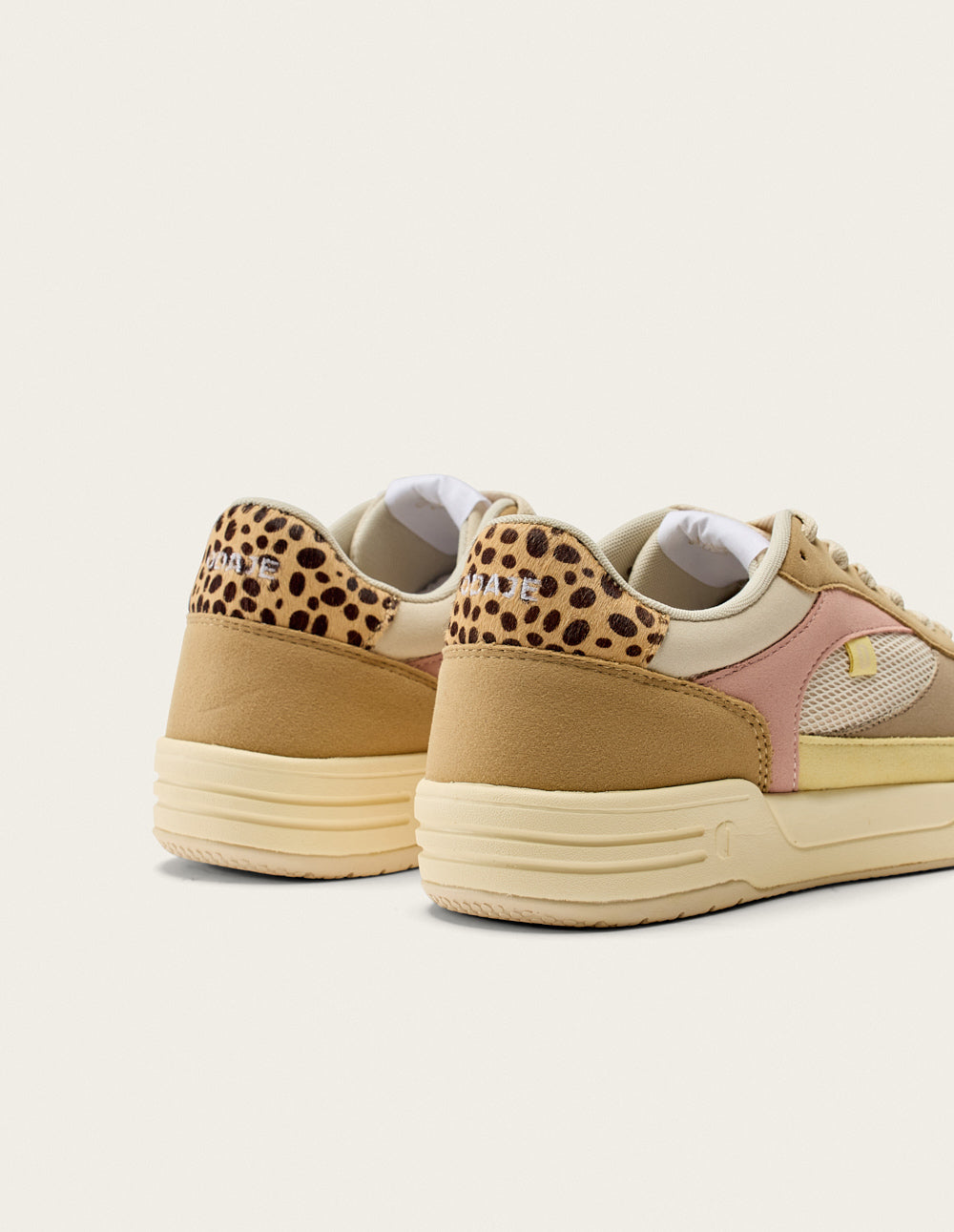 Axelle Low-Top Sneakers - Light Pink/Ecru - Women's