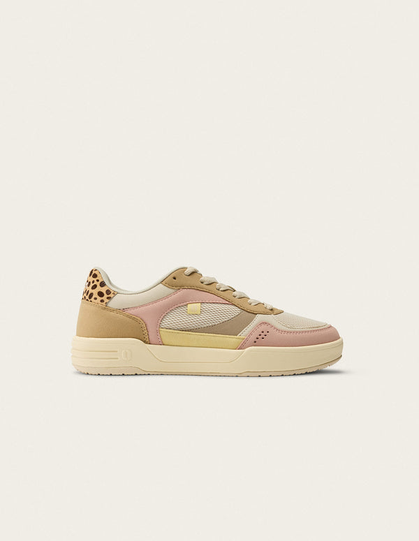 Axelle Low-Top Sneakers - Light Pink/Ecru - Women's