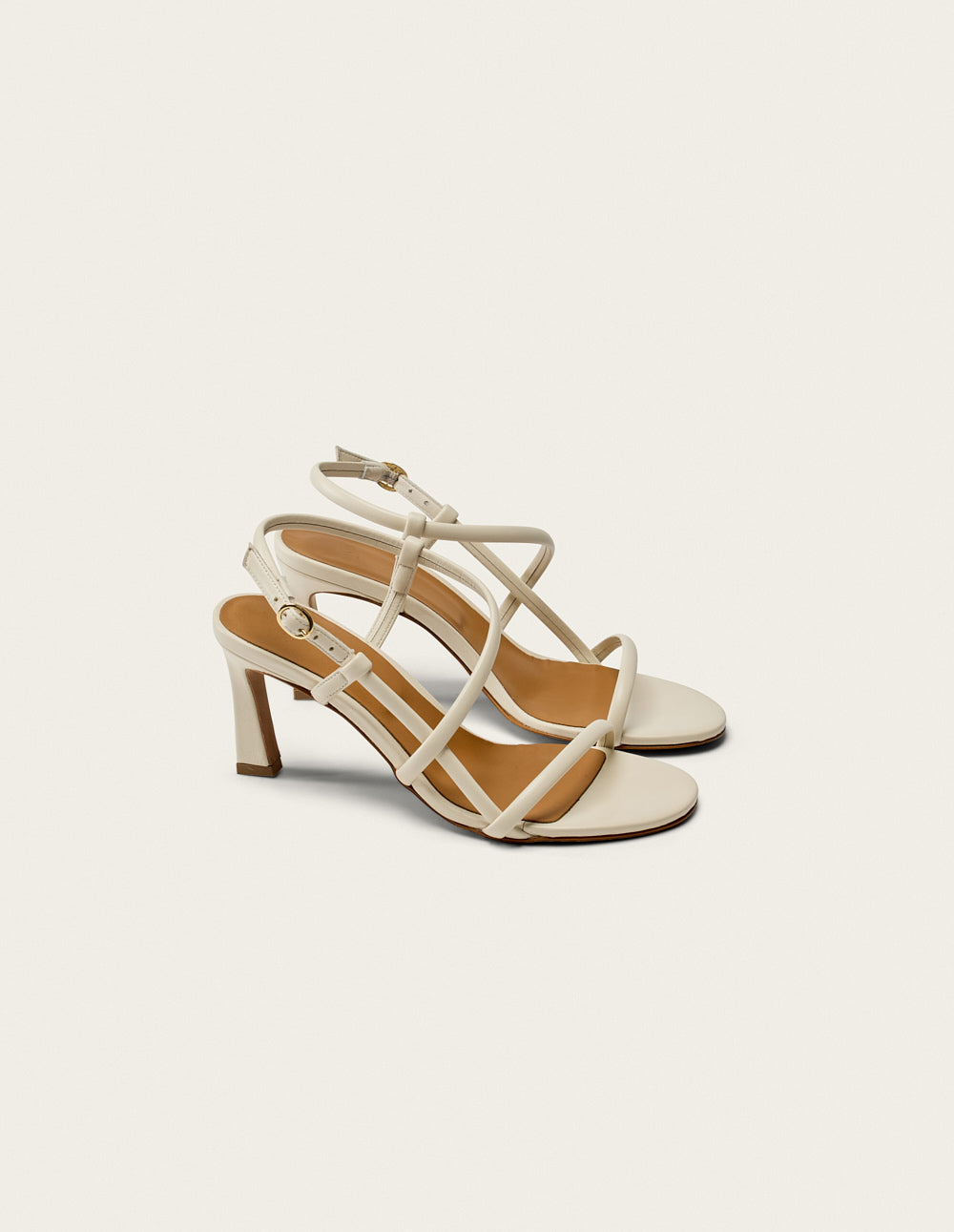 Sandales À Talons Colada - Cuir Écru - Femme