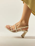 Sandales À Talons Colada - Cuir Écru - Femme