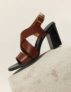 Dasun Heeled Sandals - Mahogany Leather - Women