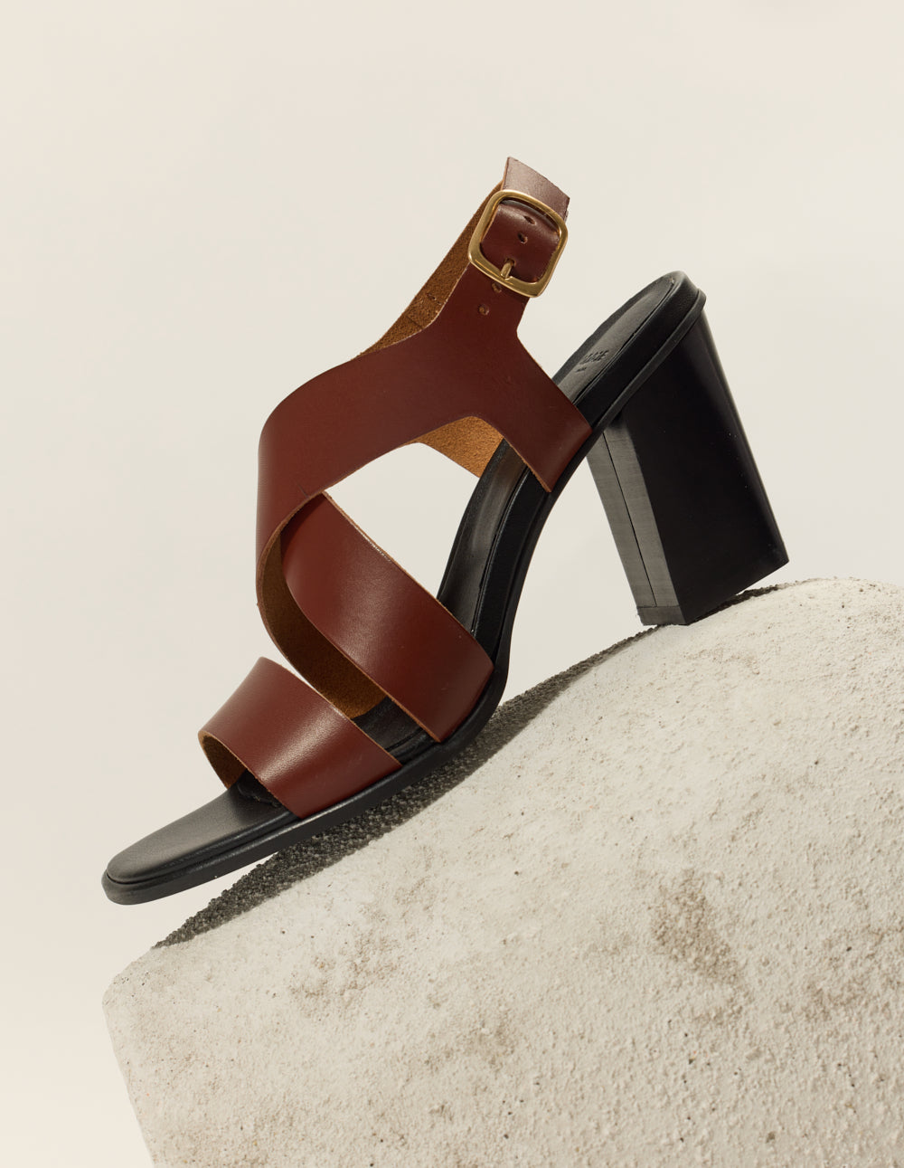 Dasun Heeled Sandals - Mahogany Leather - Women