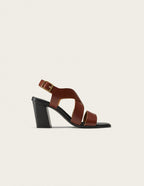Dasun Heeled Sandals - Mahogany Leather - Women