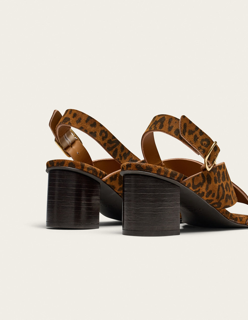 Dea Heeled Sandals - Leopard Suede