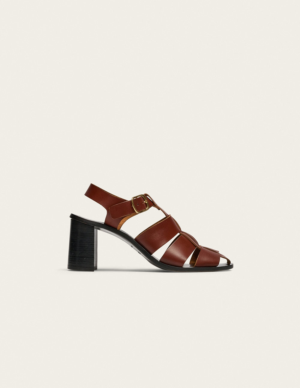 Flango Heeled Sandals - Mahogany Leather - Women