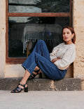 Flango Heeled Sandals - Black Leather - Women