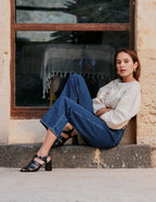 Flango Heeled Sandals - Black Leather - Women