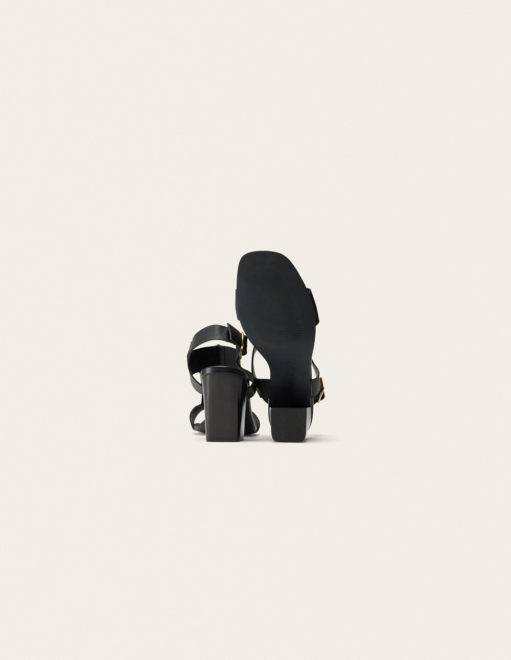 Ilani Heeled Sandals - Black Leather
