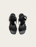 Ilani Heeled Sandals - Black Leather