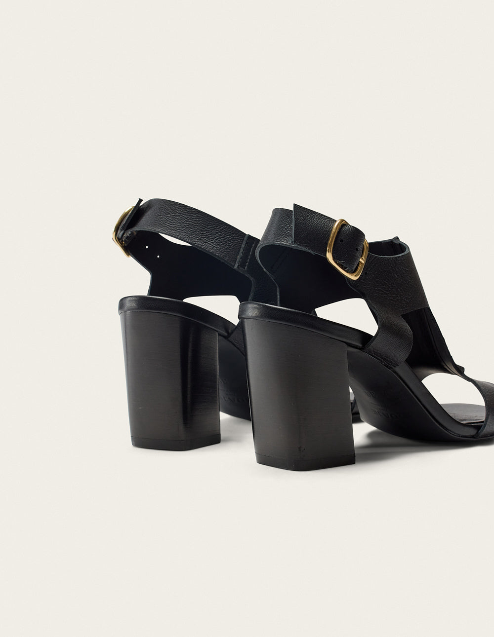Ilani Heeled Sandals - Black Leather