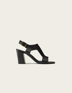 Ilani Heeled Sandals - Black Leather