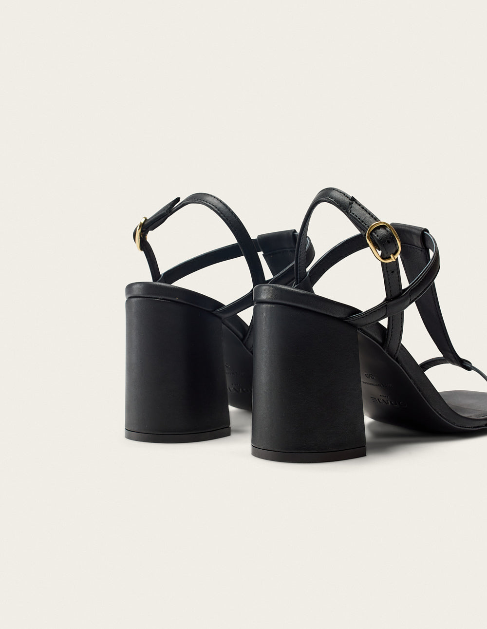 Joy Heeled Sandals - Black Leather - Women
