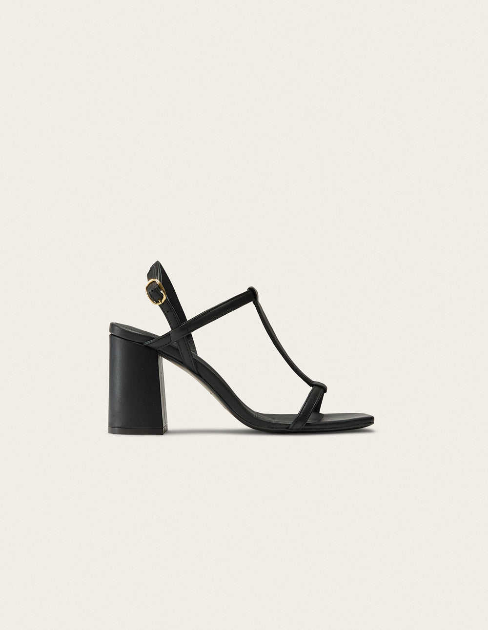 Joy Heeled Sandals - Black Leather - Women