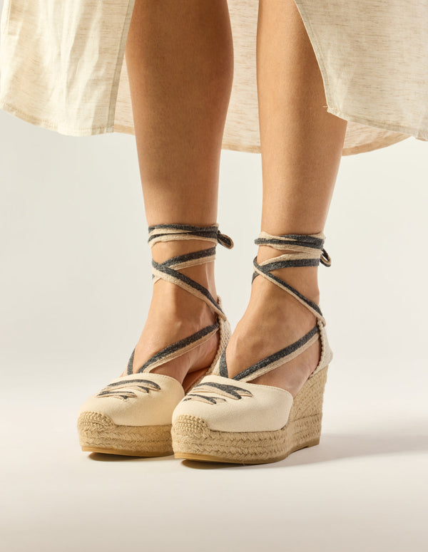 Lanzo Espadrilles - Ecru Canvas - Women