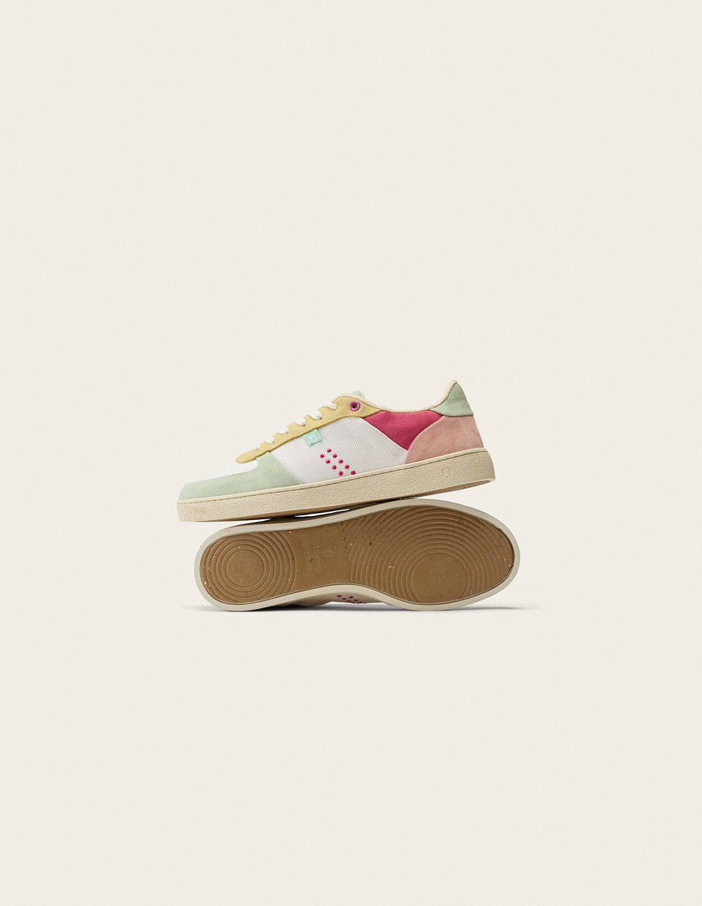 Marie Low Top Sneakers - Green White Yellow - Women