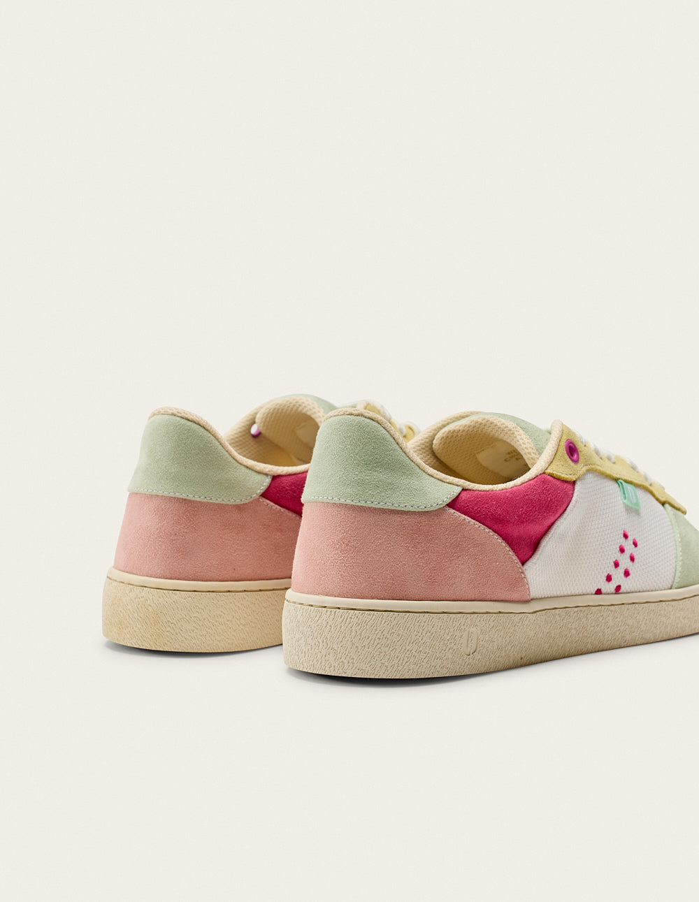 Marie Low Top Sneakers - Green White Yellow - Women