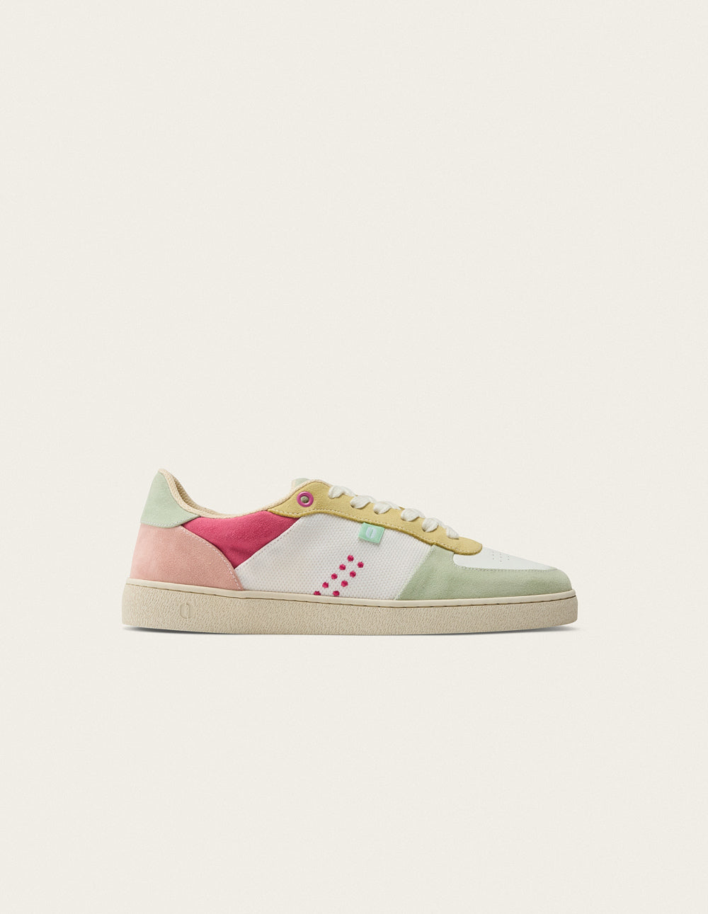 Marie Low Top Sneakers - Green White Yellow - Women