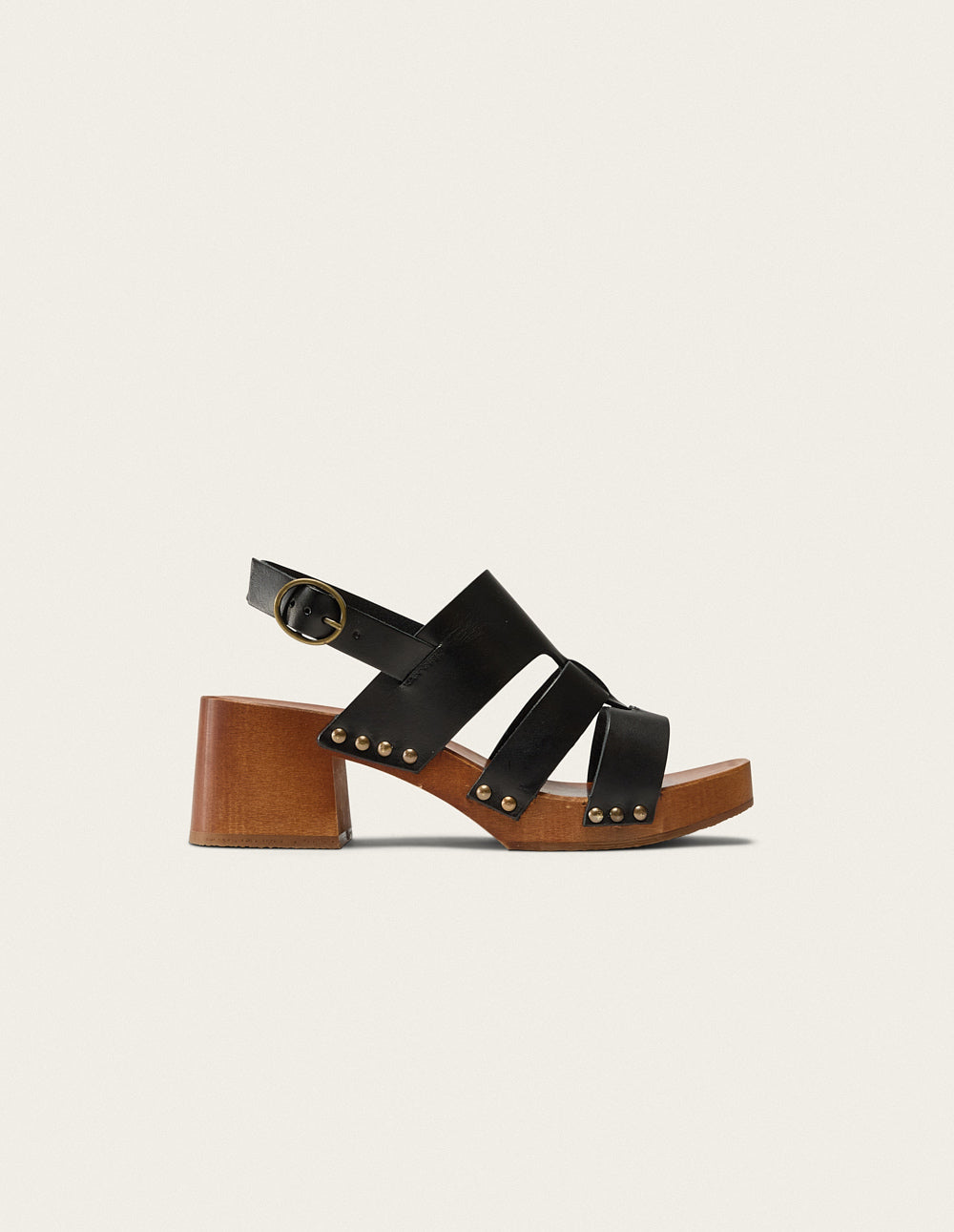 Sandales À Talons Opunti - Cuir Noir - Femme