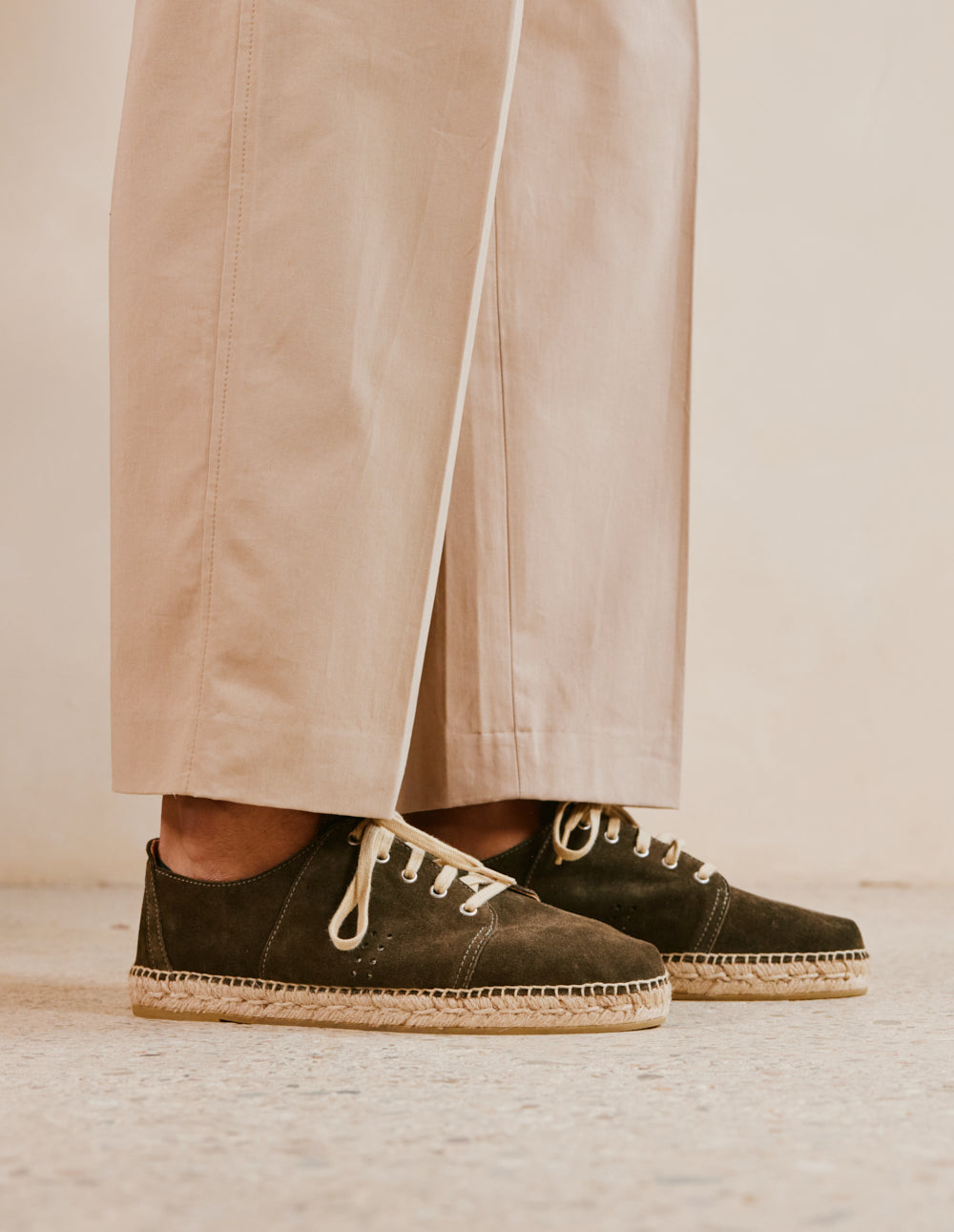 Espadrilles Raymond - Suède Kaki - Homme
