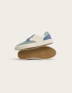 Baskets Basses Alexandre - Toile Vert Bleu Pétrole Écru - Homme