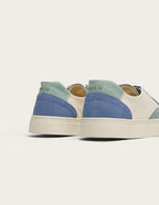 Baskets Basses Alexandre - Toile Vert Bleu Pétrole Écru - Homme