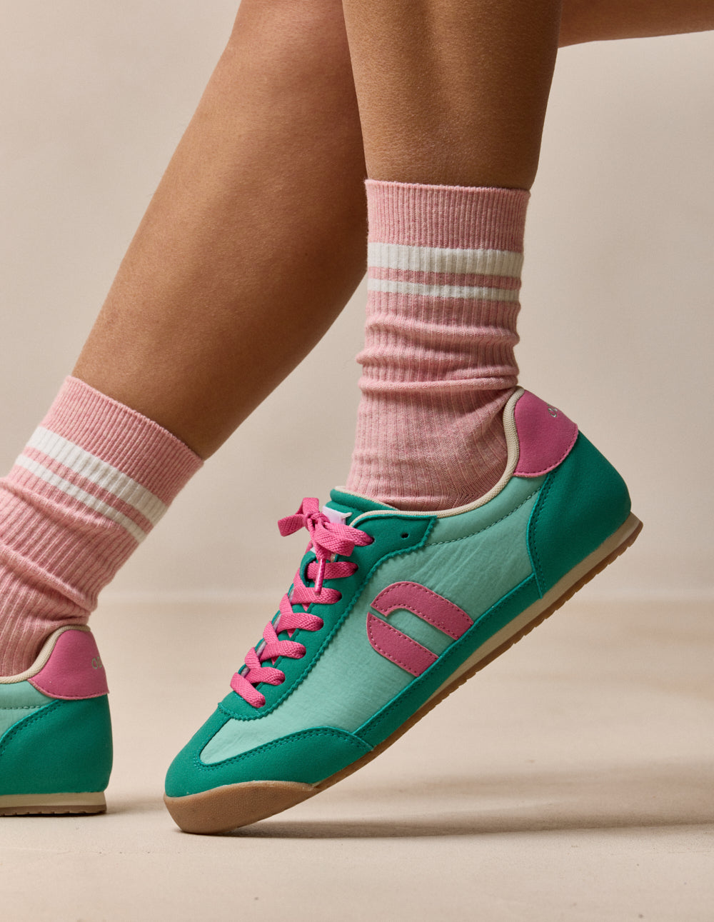 Zapatillas Bajas Riya - Verde Rosa - Mujer