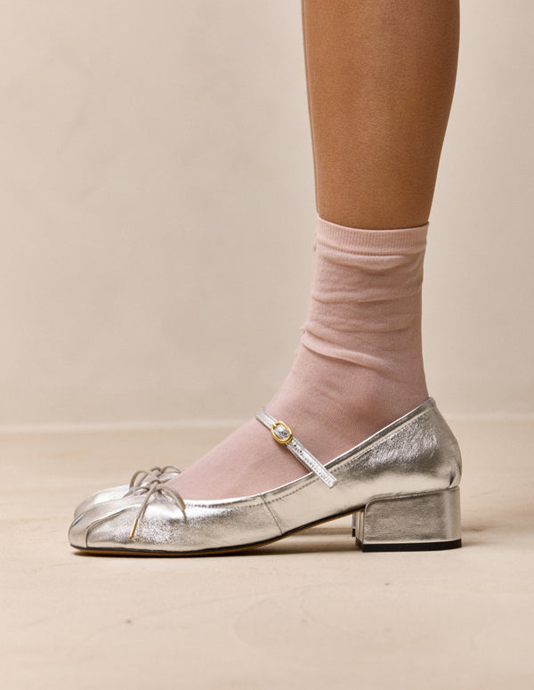 Escarpins Tovia - Cuir Argenté - Femme