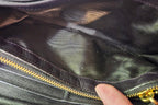 Long Prada Wallet in Purple Nylon & Black Leather