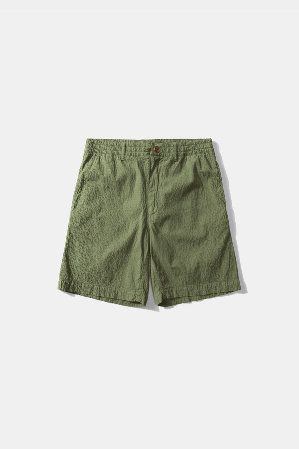 Bermuda Seersucker Plain Khaki