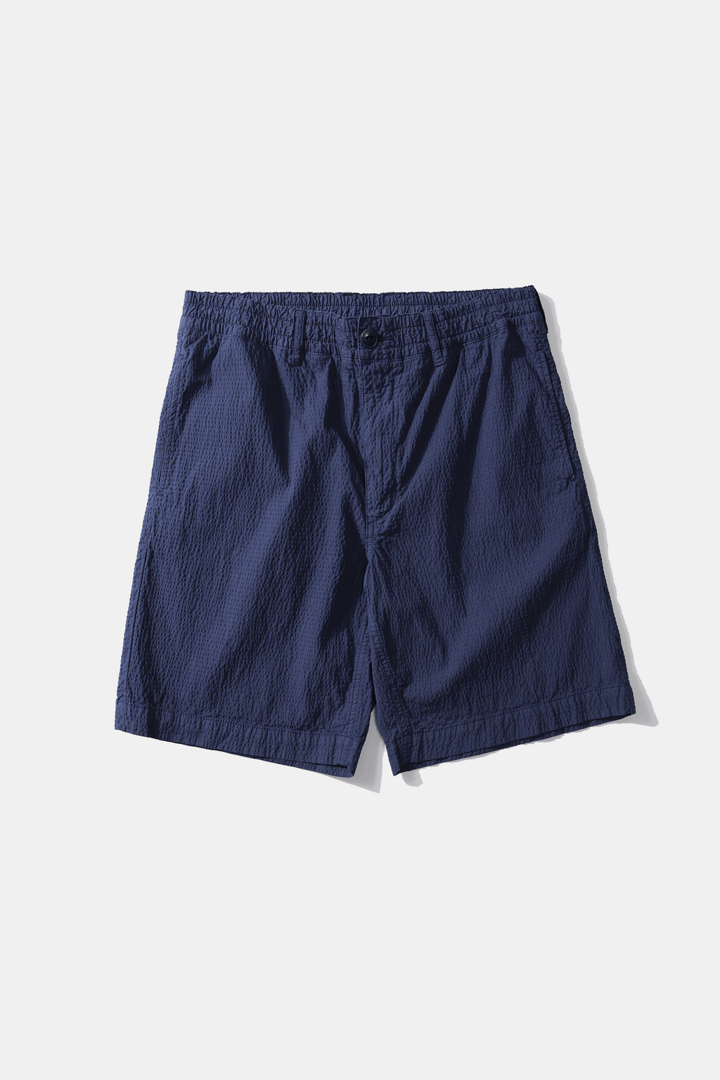 Short Seersucker Plain Navy