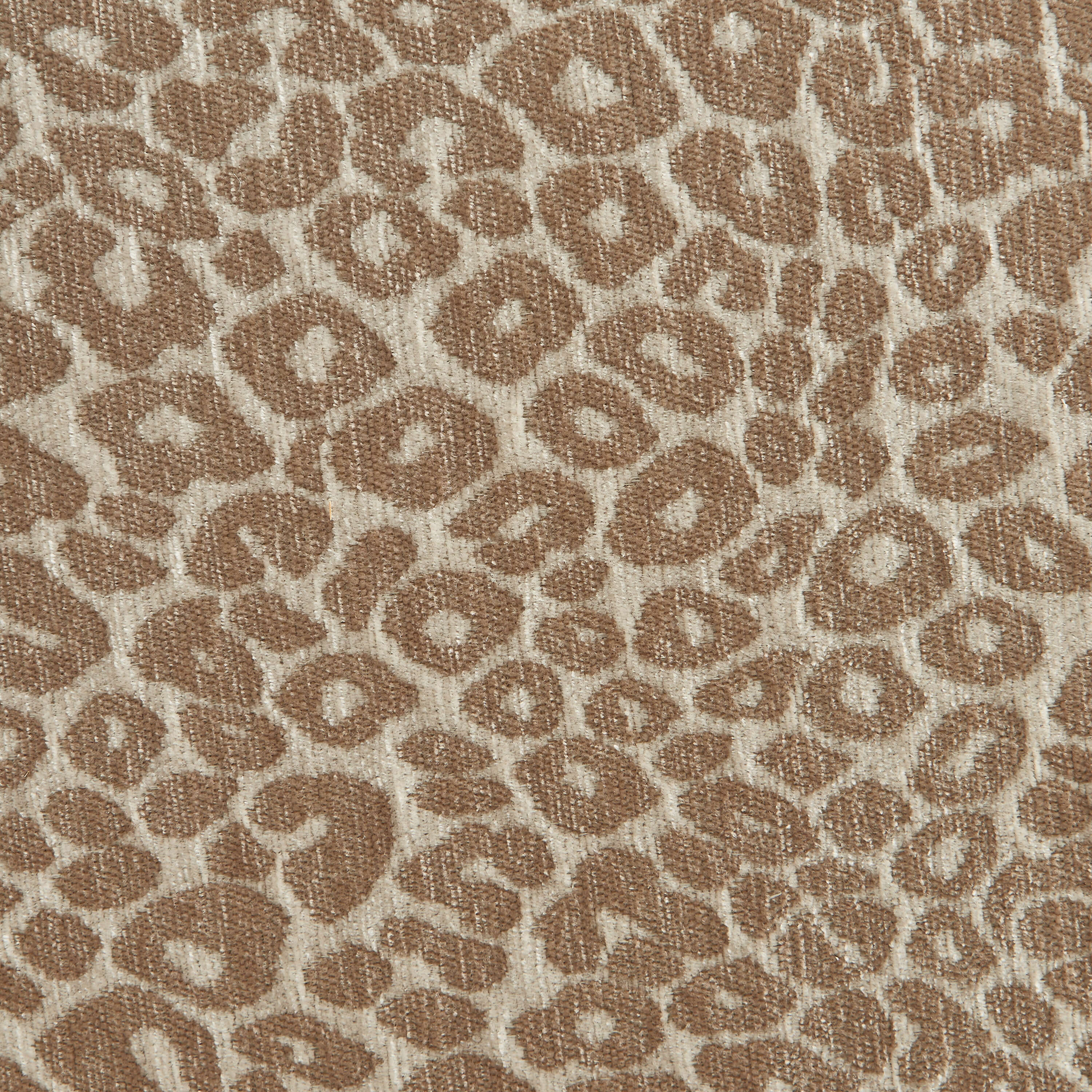 Serena - Lot De 2 Chaises - Tissu Jacquard Léopard - Beige
