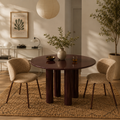 Serena - Set of 2 Chairs - Leopard Jacquard Fabric - Beige