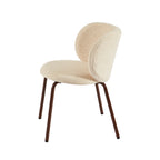 Serena - Lot De 2 Chaises - Tissu Jacquard Léopard - Écru