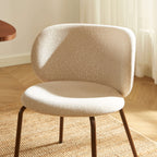 Serena - Lot De 2 Chaises - Tissu Jacquard Léopard - Écru