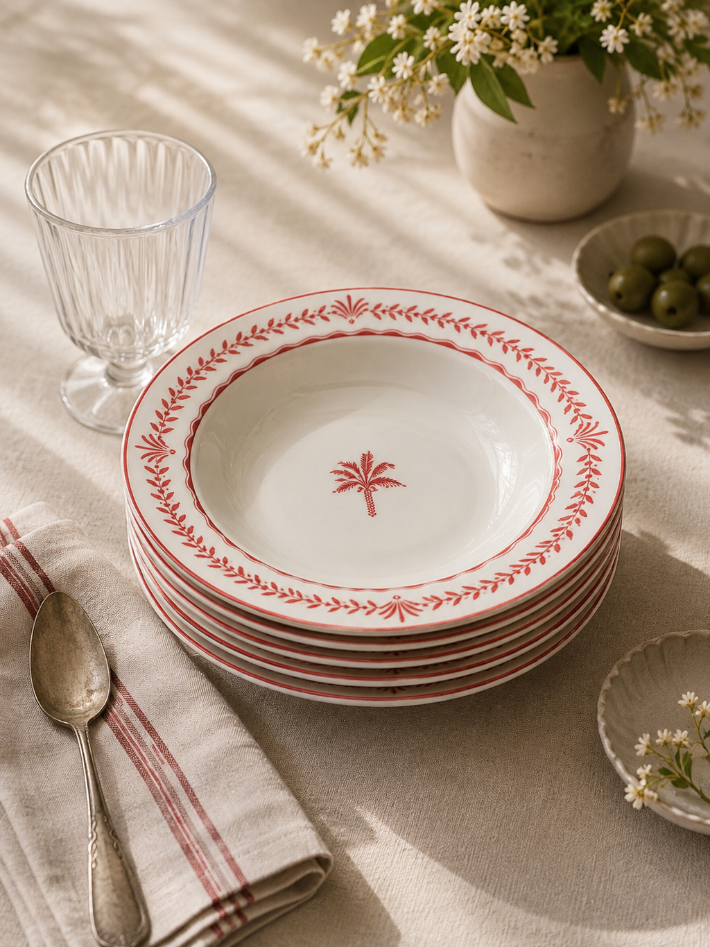 Exotic Vibes - Set De 6 Assiettes Creuses - Porcelaine - Multicolore
