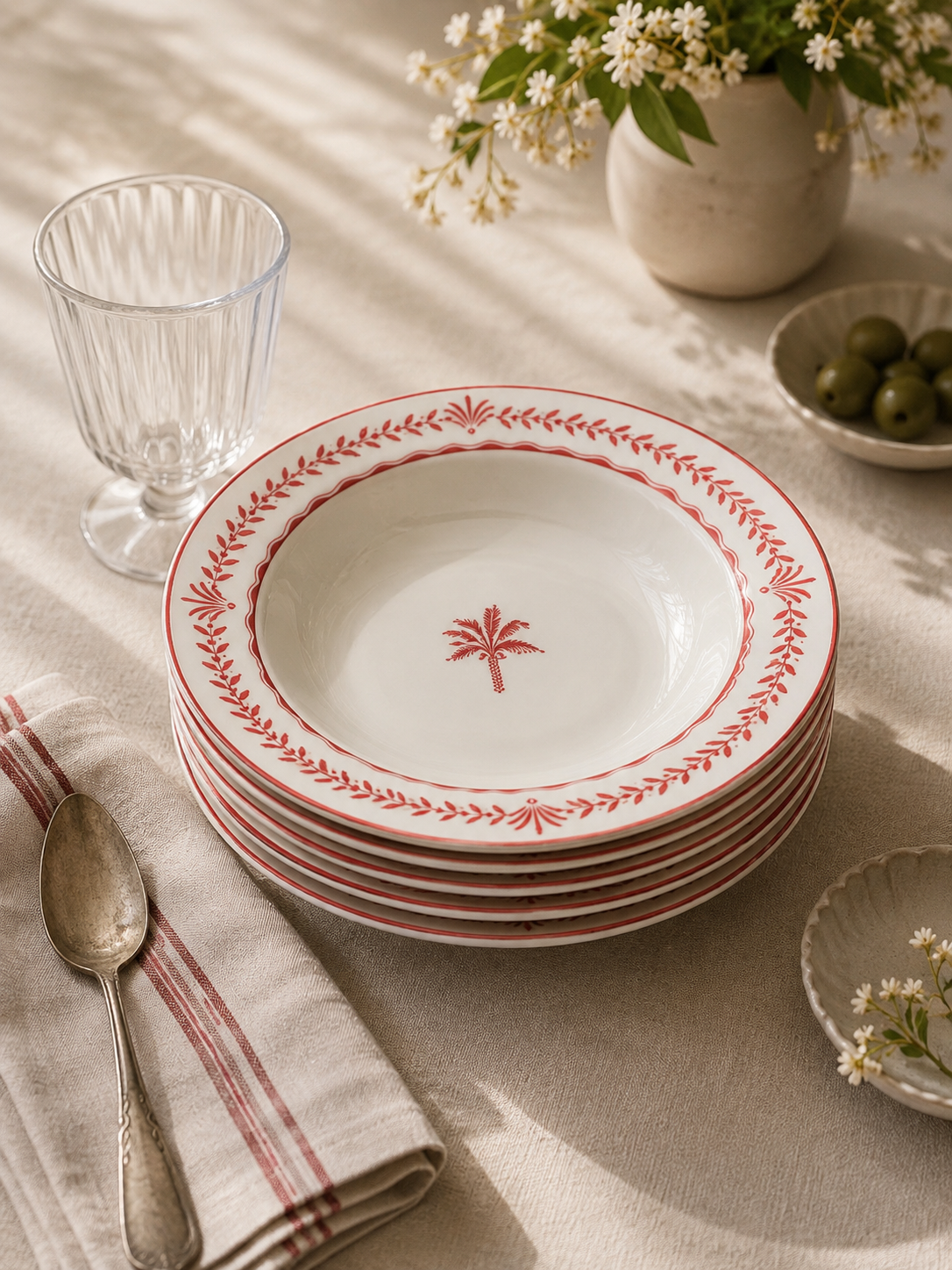 Exotic Vibes - Set De 6 Assiettes Creuses - Porcelaine - Multicolore