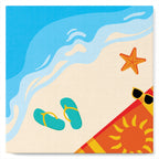 Mini Paint By Numbers 20X20Cm With Frame At The Beach
