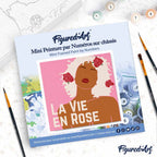 Mini Paint By Numbers 20X20Cm With Frame La Vie En Rose