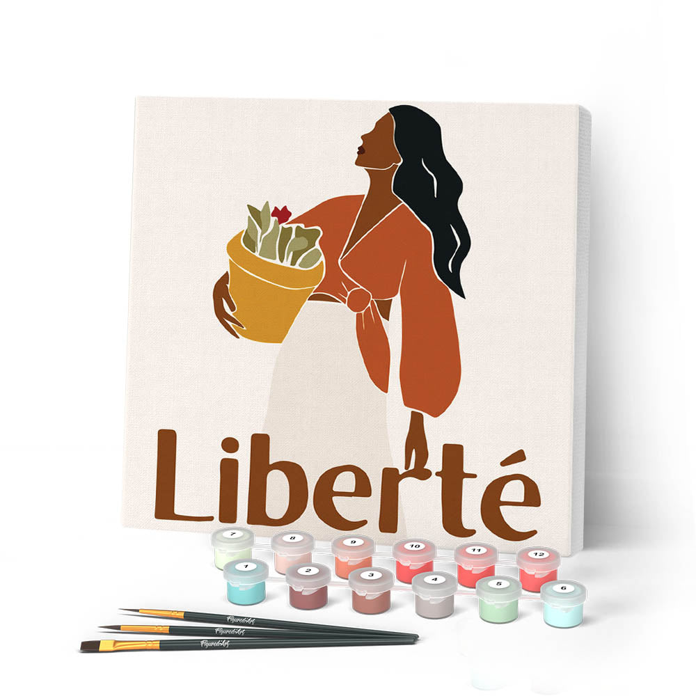 Mini Paint by Numbers 20x20cm with Frame Liberty