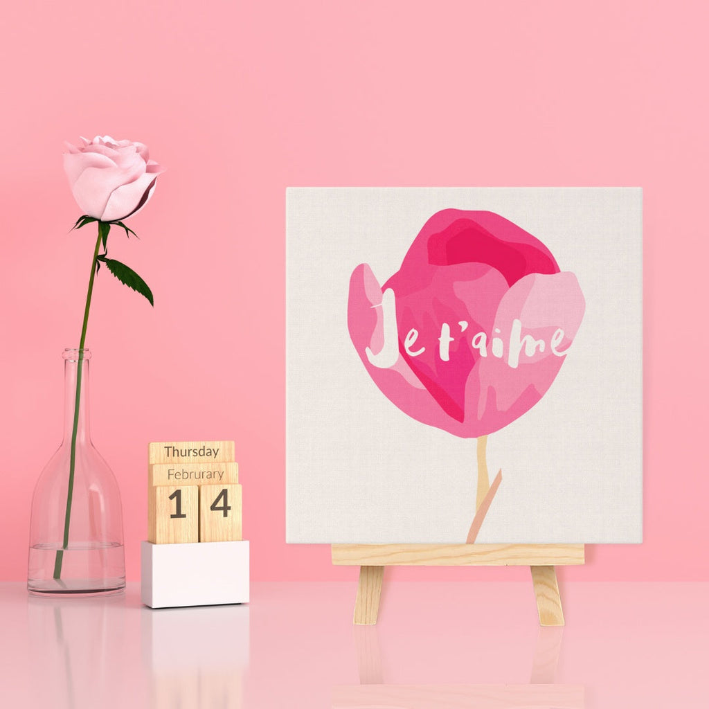 Mini Pintura Por Números 20X20Cm Con Marco Te Amo