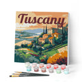 Mini pintura por números de 20x20 cm con marco Verano en Toscana